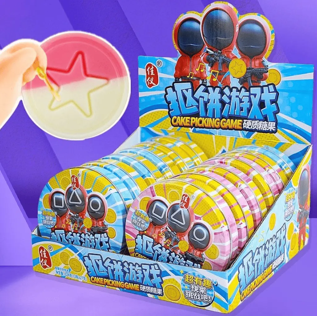 Льодяники Squid Game Dalgona Biscuits Korean Fruit Candy Гра в Кальмара 27г - фото 8