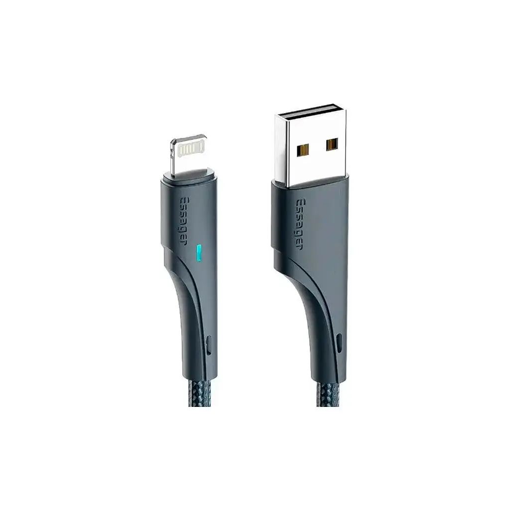 Дата кабель USB 2.0 AM to Lightning 1.0m 2.4A black Essager (EXCL-LS01)