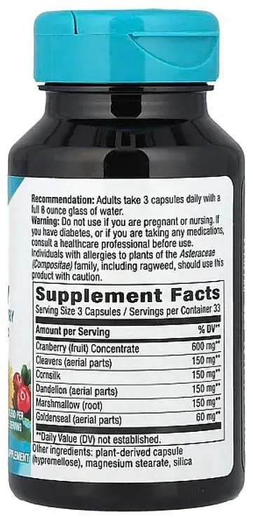 Журавлина для сечових шляхів Nature's Way Urinary with Cranberry 1260 мг 100 кап - фото 2