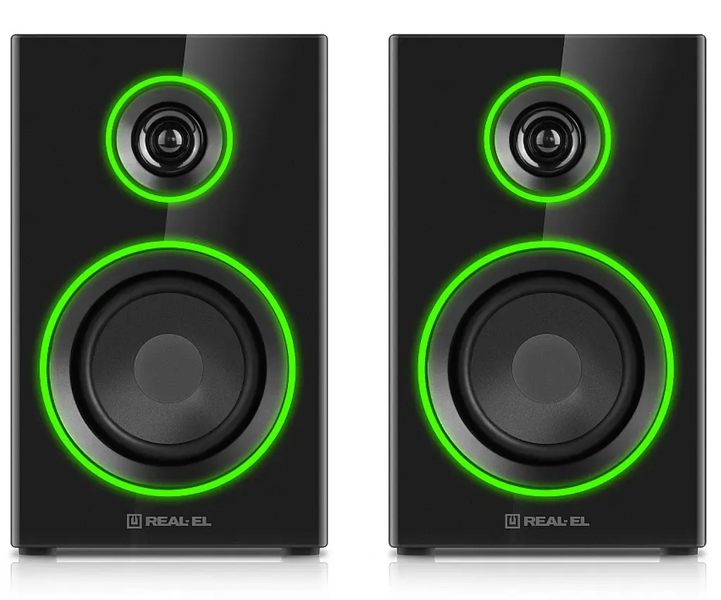 Компьютерные колонки 2.0 REAL-EL RS410 12Вт RGB Bluetooth Black - фото 4