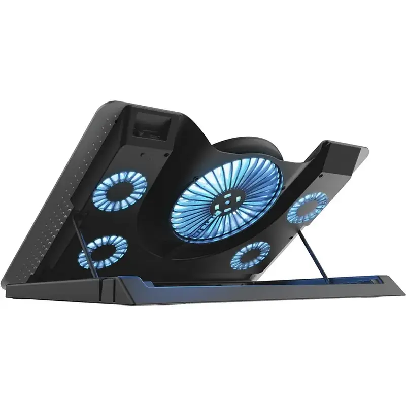 Підставка для ноутбуків Trust GXT 1125 Quno, до 17.3", BLUE LED, чорний - фото 8