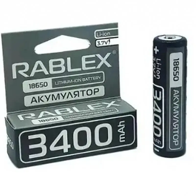 Акумулятор Rablex 18650 Li-Ion 3400mAh (без захисту) (RB-18-3400B) - фото 4