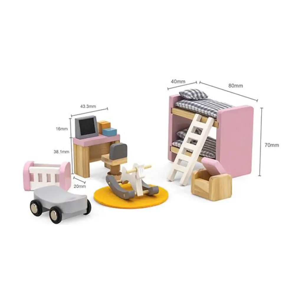 Игровой набор Viga Toys Деревянная мебель PolarB Детская комната (44036) - фото 3