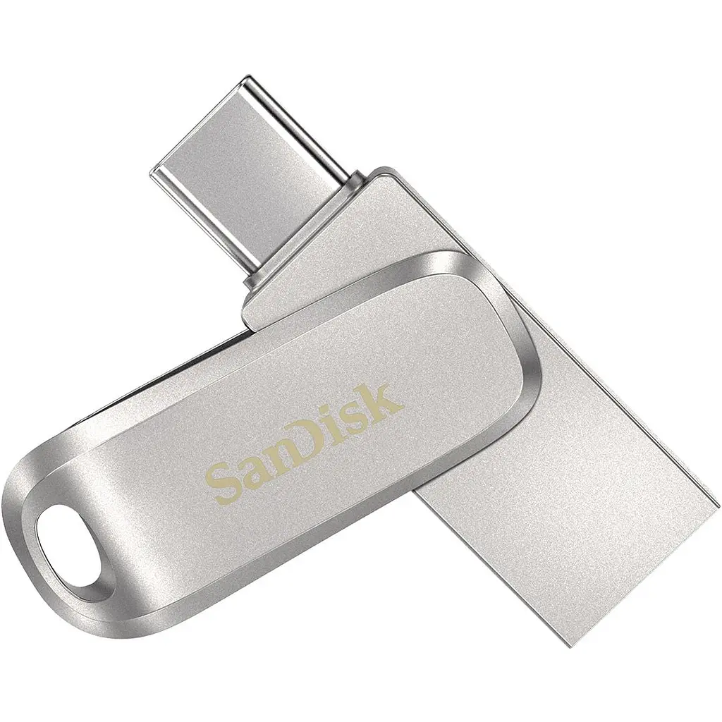 USB флеш-накопичувач SanDisk Ultra Dual Drive Luxe 64GB USB-А + USB-C Silver (SDDDC4-064G-G46) [94251] - фото 3