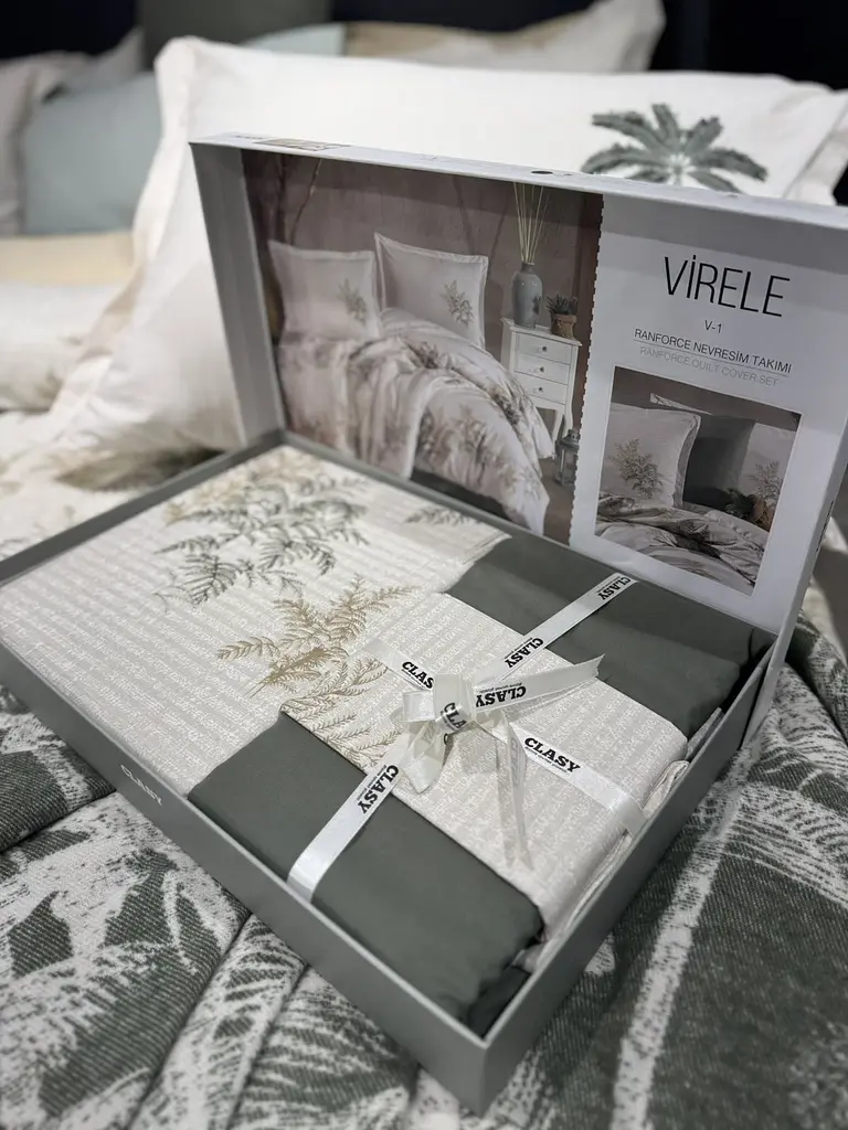 Постільна білизна Virele V1 Yesil Ранфорс Clasy pbe0052045 - фото 3