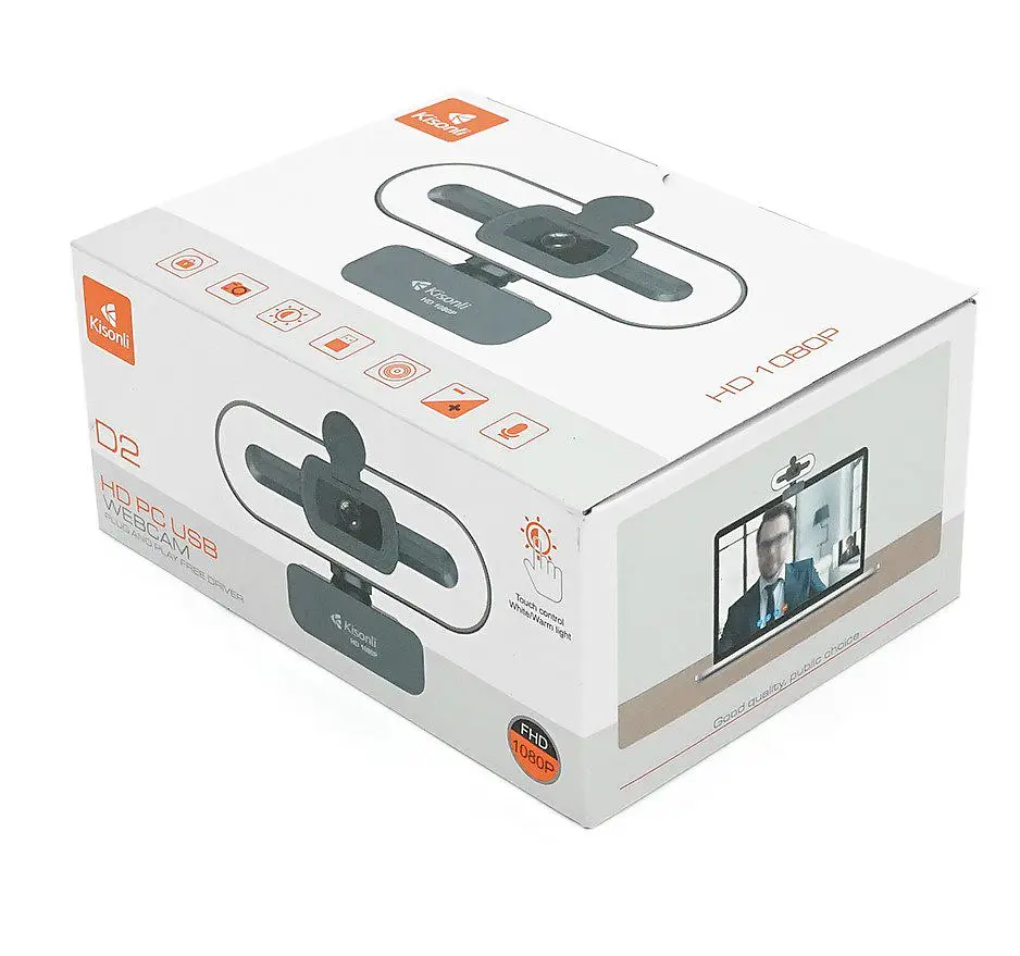 Вебкамера Kisonli D-2 1080p 5P, LED-підсвітка, з мікрофоном - фото 4