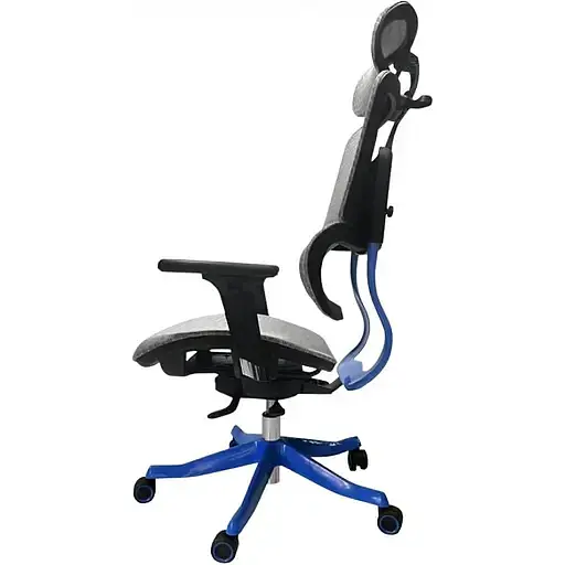 Геймерское кресло GT Racer серое с синим (X-626 Gray/Blue) - фото 4