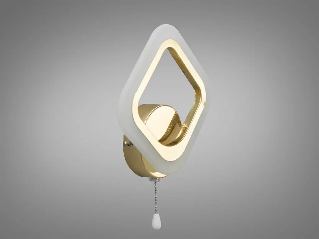Бра настінне LED Diasha A8060/1G 12W 660 лм 3000K золотистий метал для спальні - фото 2