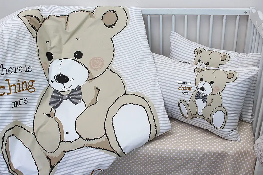 Комплект постільної білизни в ліжечко Tag Tekstil Teddy begie для немовлят Ведмедик (беж) - фото 2