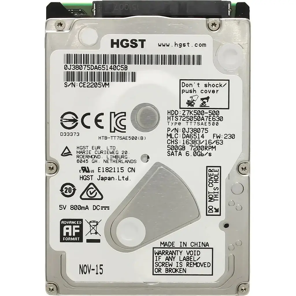 Жорсткий диск для ноутбука Hitachi 500 ГБ hts725050a7e630 - фото 4
