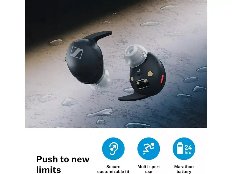Навушники TWS Sennheiser Momentum Sport Metallic Graphite (700305) - фото 6