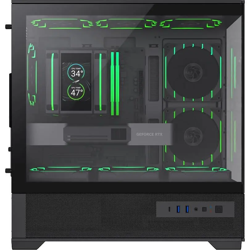 Корпус GameMax Vista 2 M Tempered Glass без БЖ Black (VISTA 2 MB) Без БП - фото 3