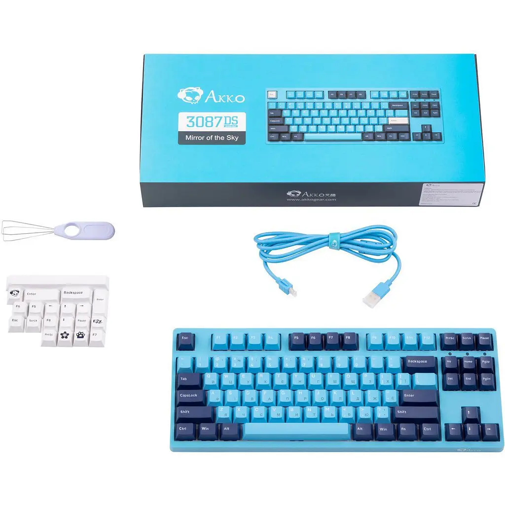Клавиатура Akko 3087 Mirror of the Sky Cherry MX Red Blue [A3087_MI_CR] [94256] - фото 9