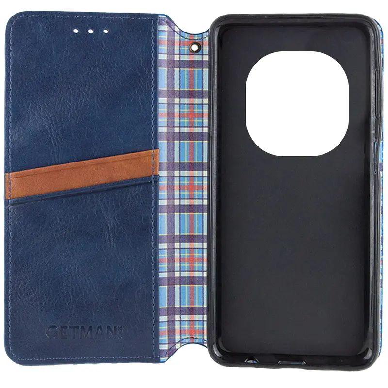 Шкіряний чохол-книжка GETMAN Cubic (PU) для Xiaomi Redmi Note 15 Pro+ 5G Синій - фото 3