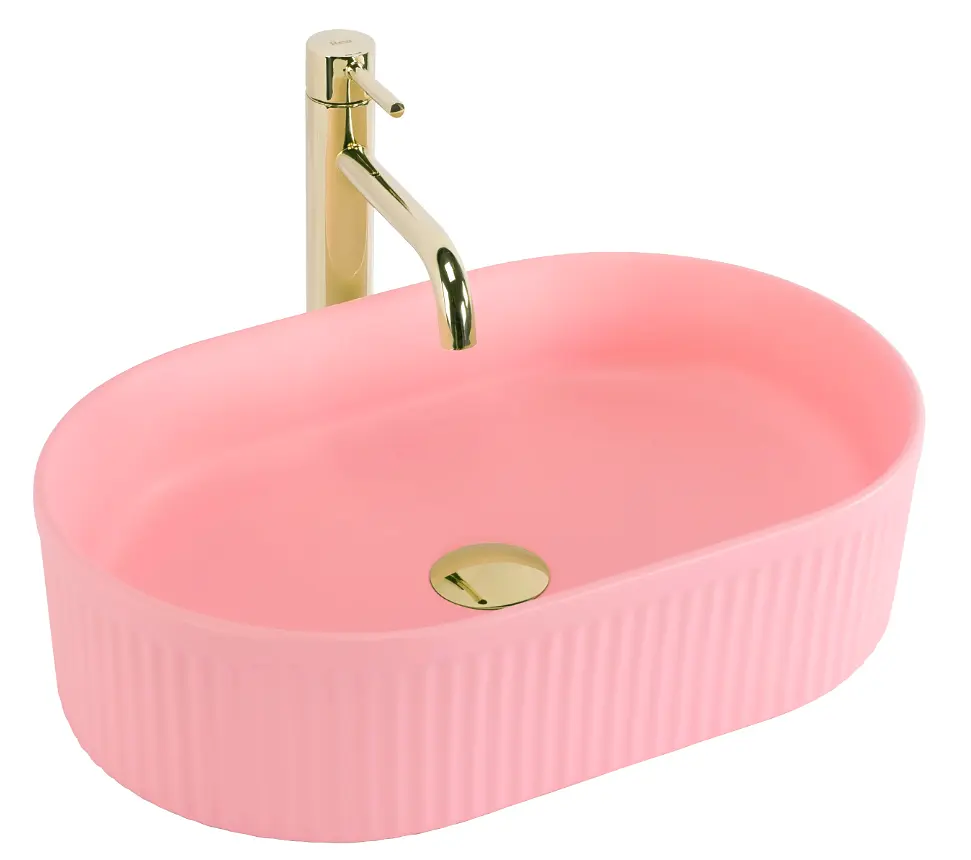 Умивальник Rea Vanda 48 накладний bubble gum matt REA-U6376