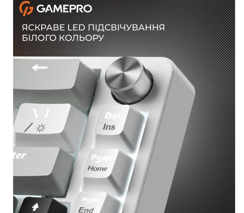 Клавіатура ігрова механічна GamePro GPMK-116 Genesis Silver light USB Red Swich Hot-Swap N-KRO Grey - фото 6