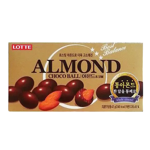 Мигдаль Lotte Almond Choco Ball в молочному шоколаді 46 г