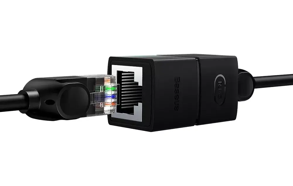 Соединитель-коннектор RJ45 Baseus AirJoy Series Network Cable Connector B00131100111-01 Black - фото 5
