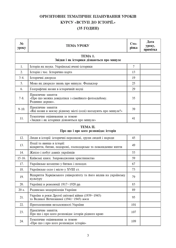 Вступ до історії України. 5 клас. Конспекти уроків - фото 4