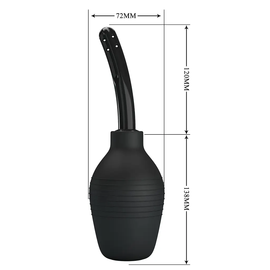 Анальний душ MR Play Anal Douche BLKC 310 мл (чорний) - фото 5