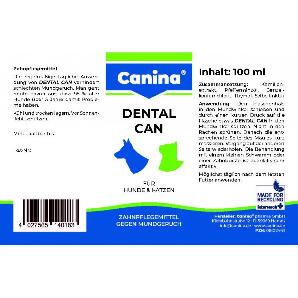 Средство для ухода за полостью рта Canina Dental Can 100 мл - фото 5