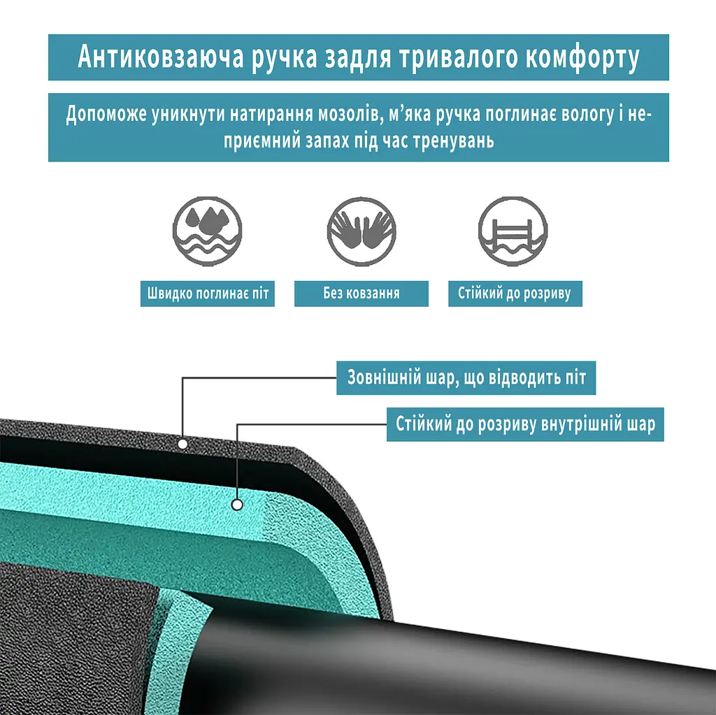 Розсувний розпірний турнік EasyFit BlueGymBar 70-95 см - фото 4