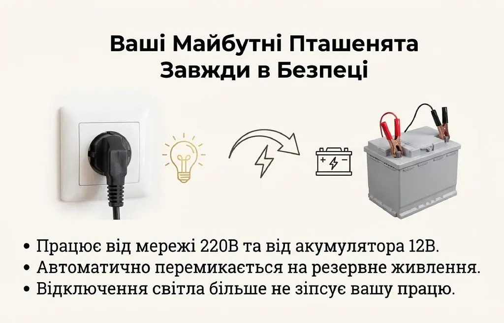 Автоматичний інкубатор ПТАХА 200-В (220/12В) - фото 12