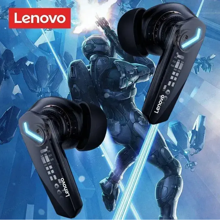 Бездротові спортивні вакуумні навушники Lenovo Thinkplus GM2 Pro TWS, Bluetooth у кейсі Чорні - фото 5