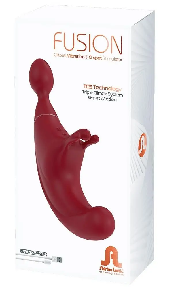 Вібратор Adrien Lastic Fusion 19.9 см бордовий - фото 2