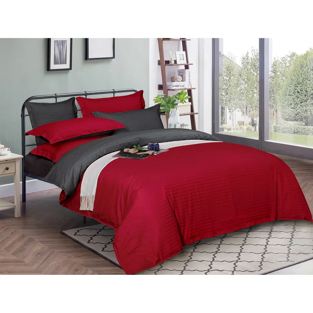 Постільна білизна MirSon Satin Stripe 30-0018 + 30-0012 Jeren 160х220 Сімейний (2200005264126)