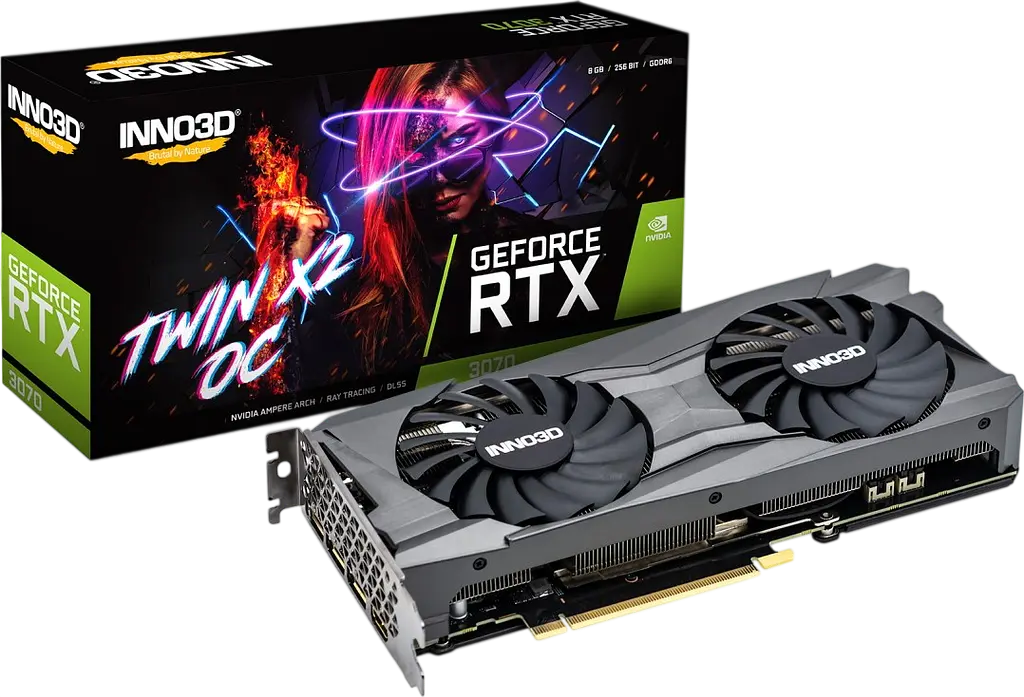 Відеокарта GeForce RTX 3070 8GB Inno3D Twin X2 OC (N30702-08D6X-1710VA32L) Б/В - фото 4