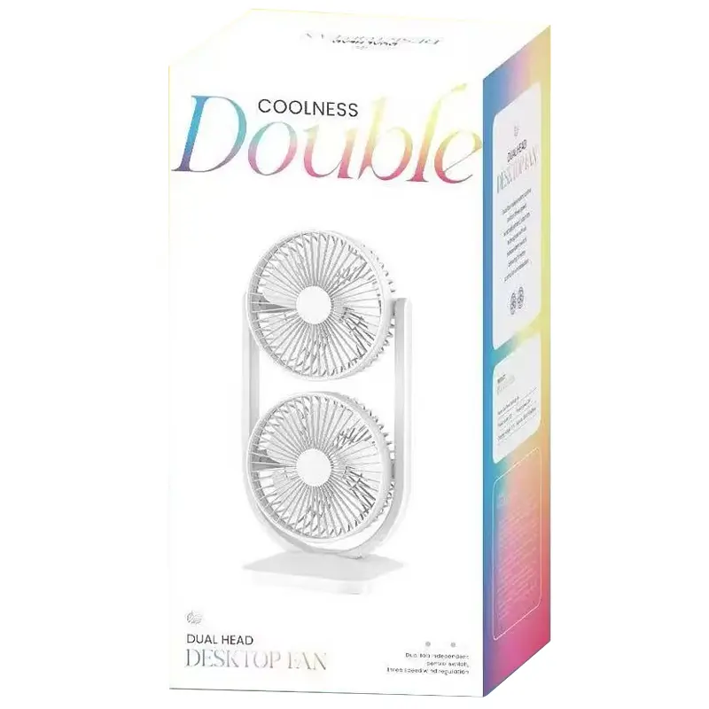 Настільний вентилятор S30 Dual-Fan 3000mAh White - фото 4