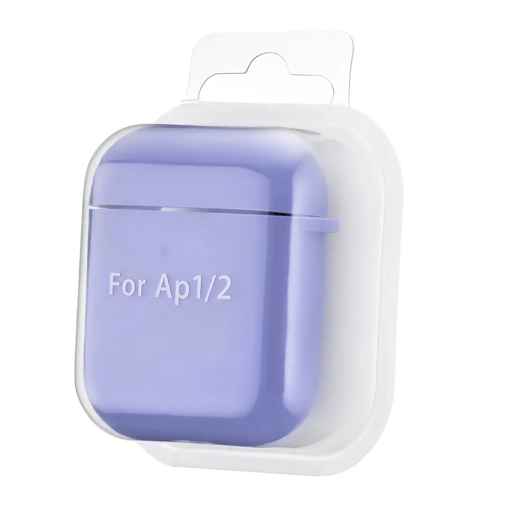 Чохол Silicone Case 2,5mm with microfiber for AirPods 1/2 Elegant Purple - фото 2