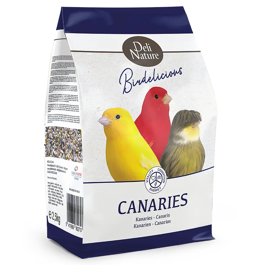 Корм для канарок з вітамінами та мінералами Deli Nature Birdelicious Canaries Делі Натюр повнораціонний 800 г