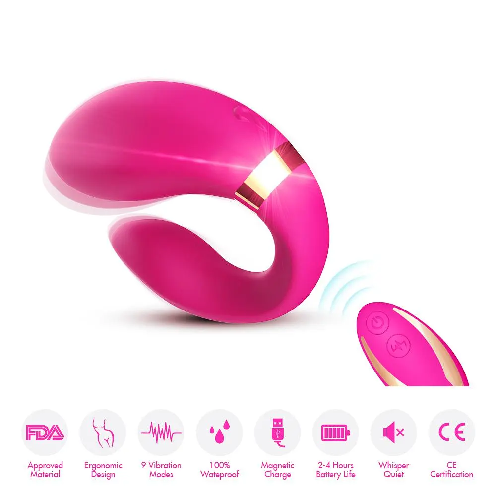 Вібратор для двох Crescent light pink Boss Series 52-00030 98671 - фото 6