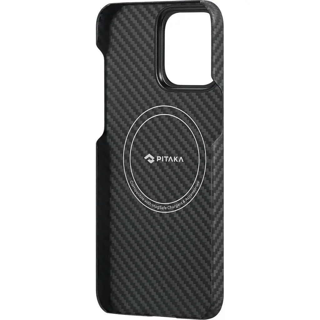 Чохол-накладка Pitaka MagEZ Case 4 Twill 1500D Black/Grey для iPhone 15 Plus (KI1501M) - фото 3