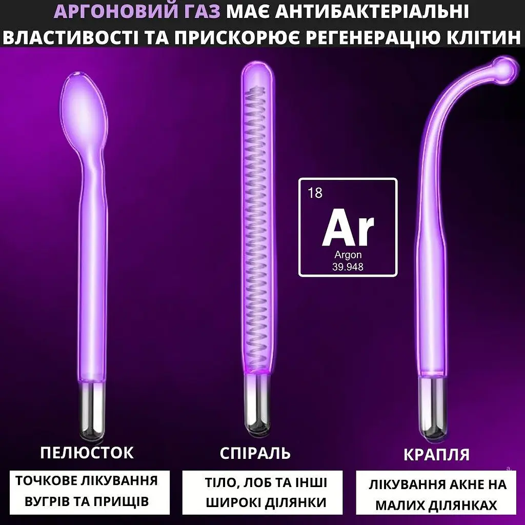 Дарсонваль AIMED Lift Skin Pro Black Edition з 6 насадками колір чорний - фото 3