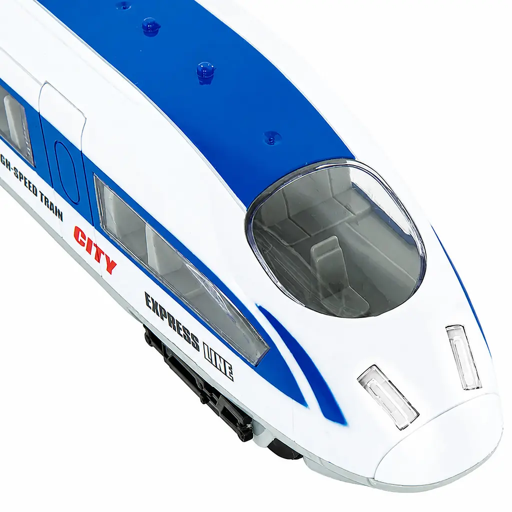 Швидкісний пасажирський поїзд на радіокеруванні City Train Express з двома вагонами, світлом та акумулятором 2.4 GHz - фото 6
