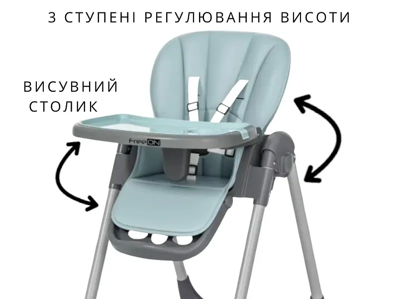 Стільчик для годування FreeON KAI, бірюзовий - фото 6