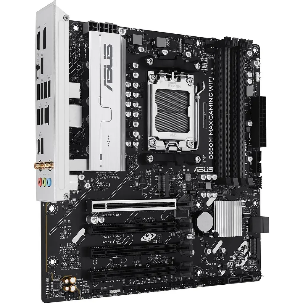 Материнська плата ASUS B850M MAX GAMING WIFI (B850M MAX GAMING WIFI) (Socket AM5, AMD B850, Micro-ATX) - фото 2
