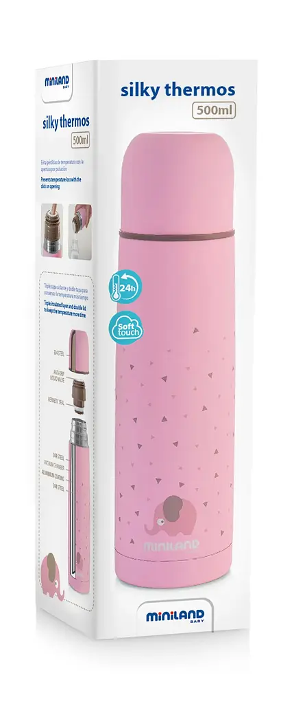 Термос Miniland Silky Thermos, 500 мл, рожевий (89219) - фото 5