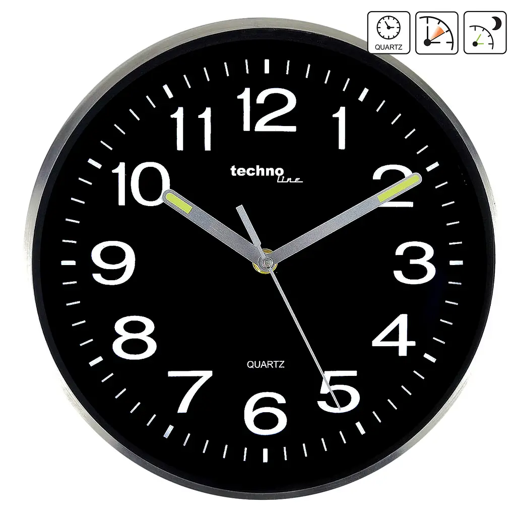Годинник настінний Technoline WT7620 Black/Silver (WT7620), Сріблястий - фото 2