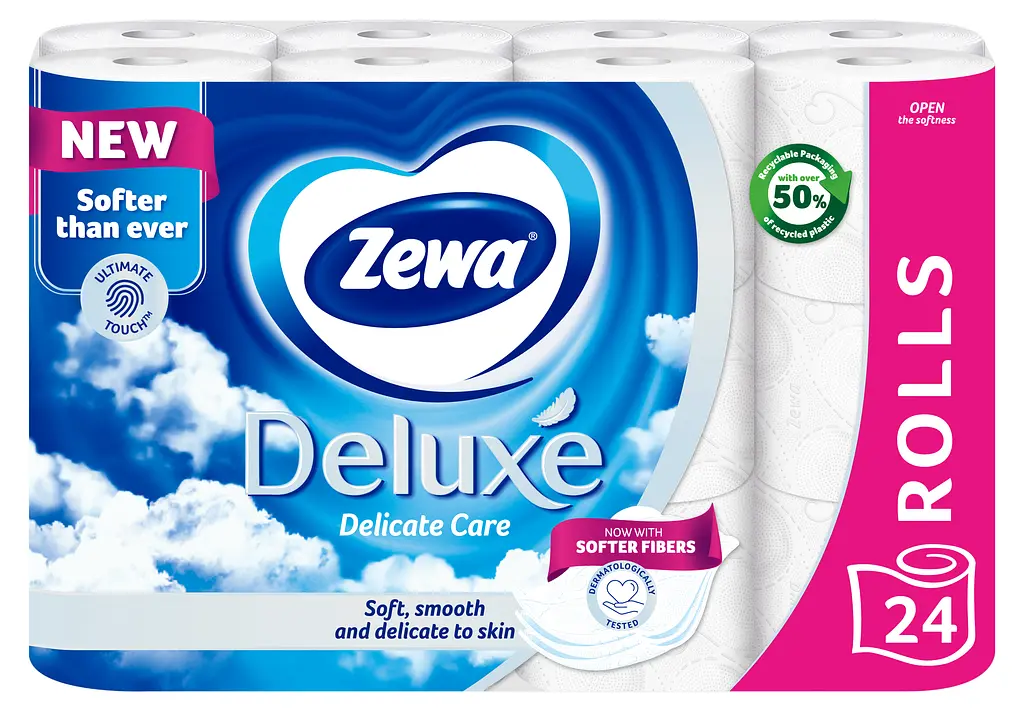 Туалетная бумага Zewa Deluxe Белая трехслойная 24 рулона - фото 2