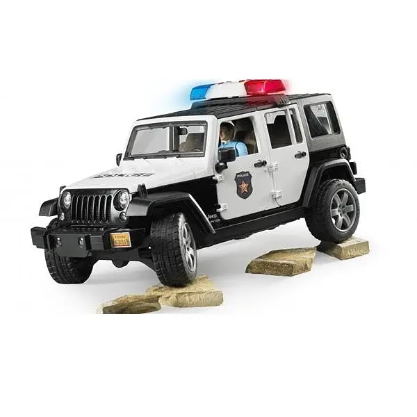 Автомодель поліцейського автомобіля Jeep Wrangler Rubicon 1:16 світло, звуки, фігурка - фото 2