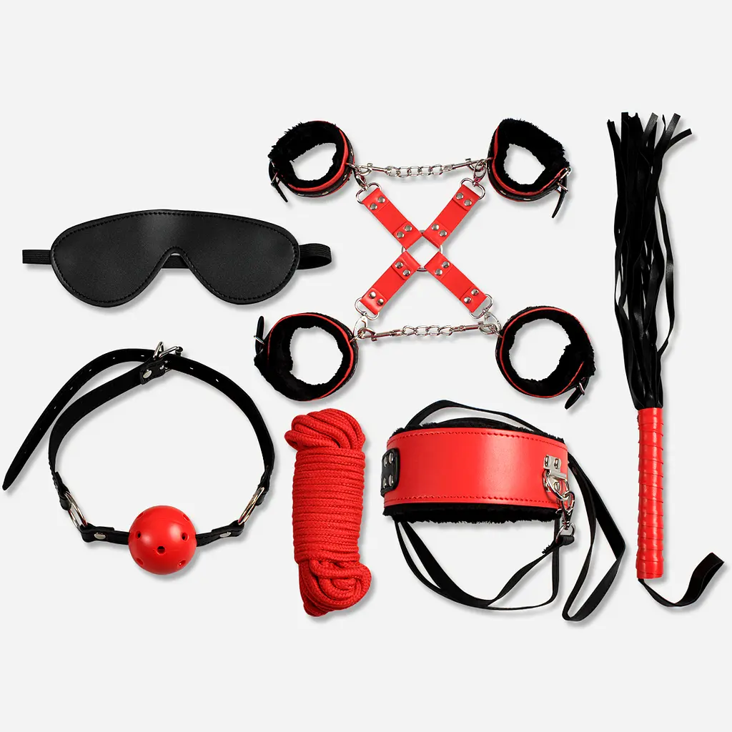 Набір БДСМ - Secret Play Secret Pleasure Red & Black Collection Bondage Kit - фото 2