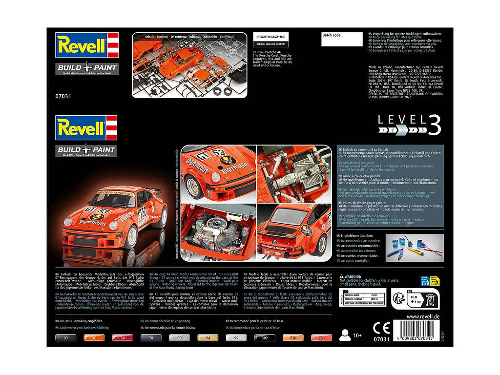 Збірна модель-копія Revell Автомобіль Porsche 934 RSR Jägermeister 1:24 (RVL-07031) - фото 10