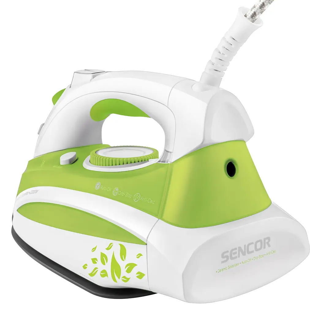 Sencor Праска, 2200Вт, 380мл, паровий удар -120гр, постійна пара - 25гр, керам. підошва, зелений - фото 6