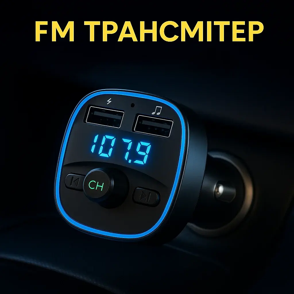 Автомобільний FM-модулятор T25 Bluetooth 3-в-1 з USB, MicroSD і Hands Free - фото 3