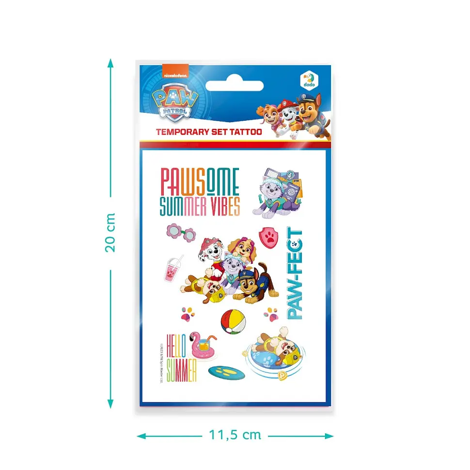 Набір дитячих тимчасових татуювань Paw Patrol 200436, 4 листи - фото 4