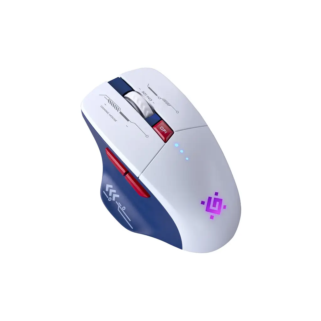 Мишка Defender Tisa GM-126 LED Wireless/Bluetooth White/Blue (52126) - фото 4